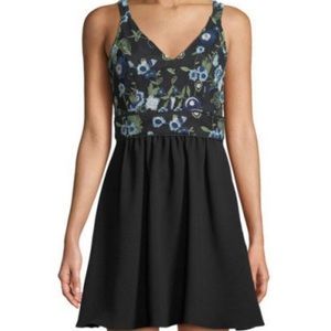 BCBGeneration Embroidered Fit and Flare Dress
